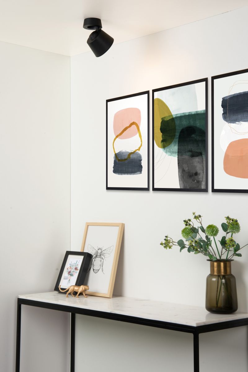 Lucide TRIGONO - stropné bodové svietidlo - Ø 10,5 cm - 1xGU10 - čierne